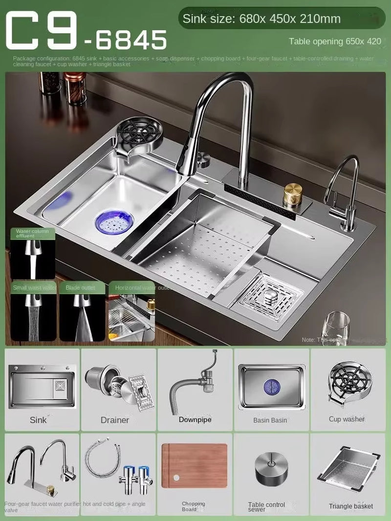 Nano 304 Stainless Steel Sink Waterfall