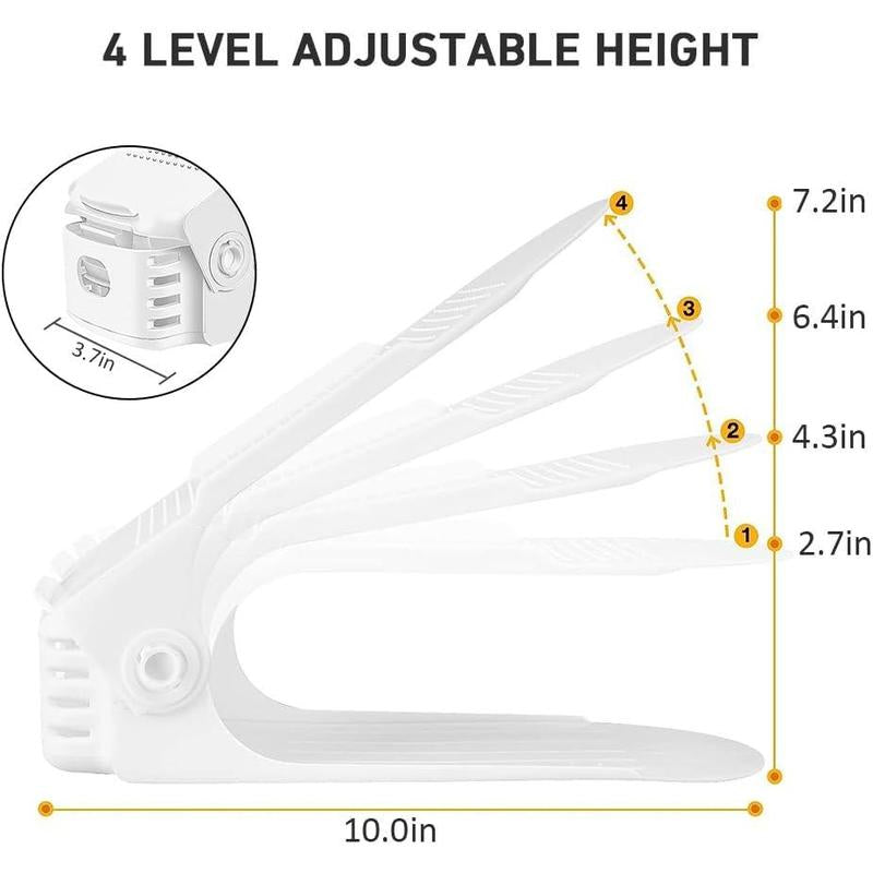 20-Pack Adjustable Shoe Slots Organiser – Maximise Closet Space with Stackable Shoe Storage