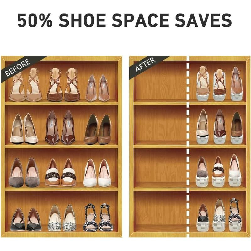 20-Pack Adjustable Shoe Slots Organiser – Maximise Closet Space with Stackable Shoe Storage