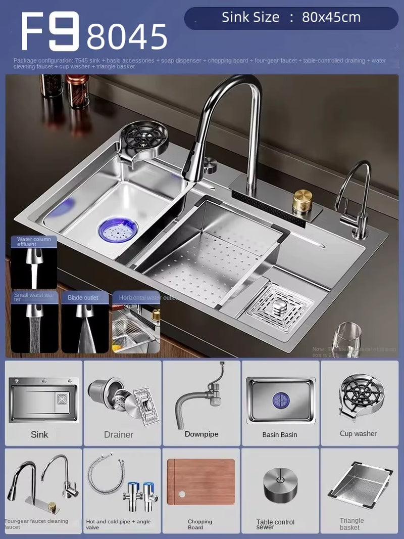 Nano 304 Stainless Steel Sink Waterfall