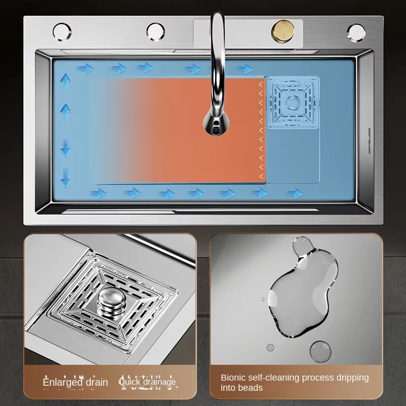 Nano 304 Stainless Steel Sink Waterfall
