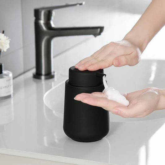  Foaming Hand Soap Dispenser – 11oz Refillable Plastic Bottle for Bathroom & Kitchen