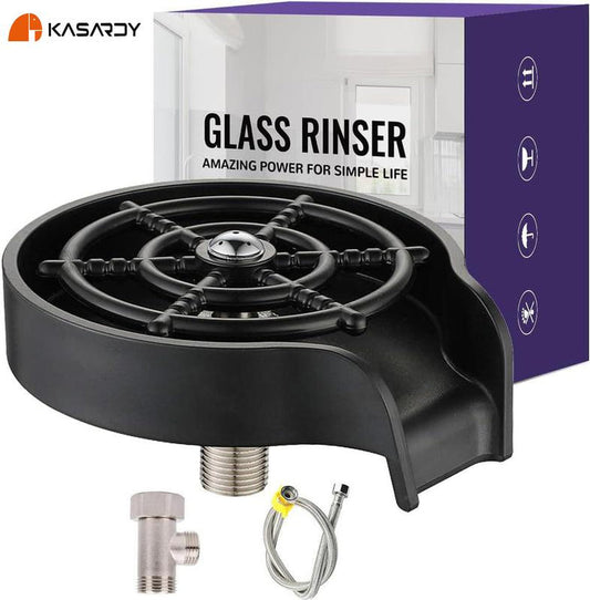 Matte Black Automatic Glass Rinser