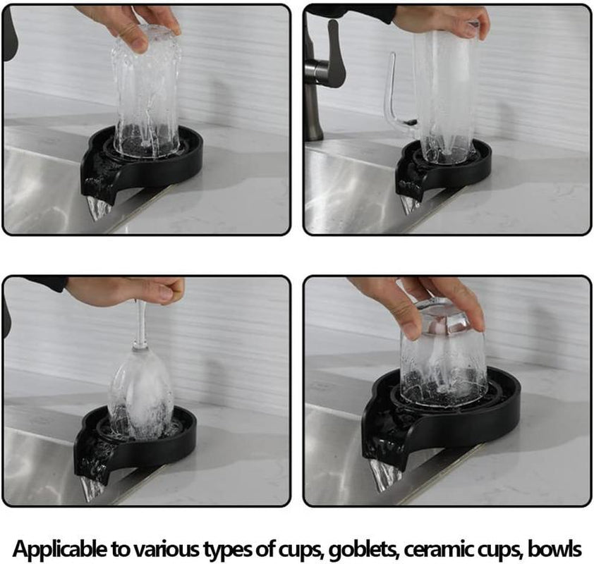 Matte Black Automatic Glass Rinser