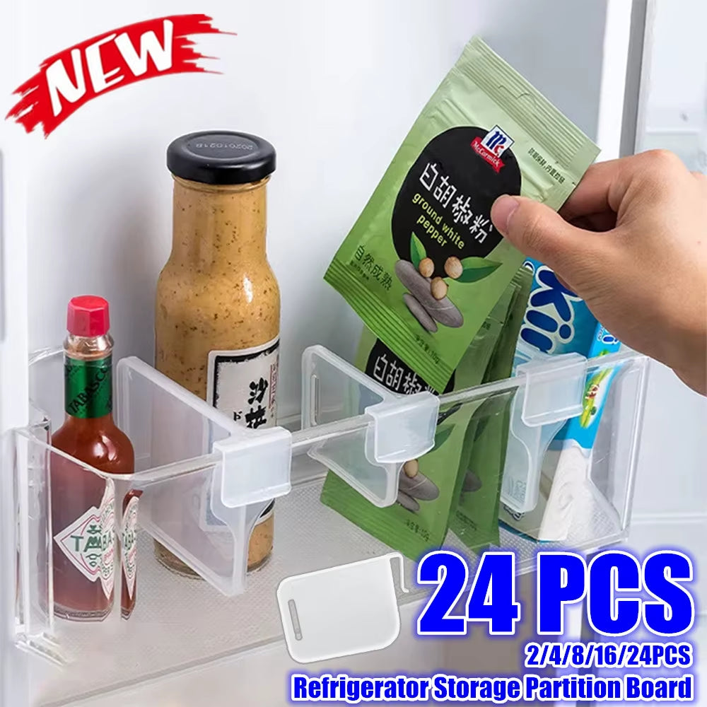 Adjustable Refrigerator Storage Divider – 2/4/8/16/24 Pack